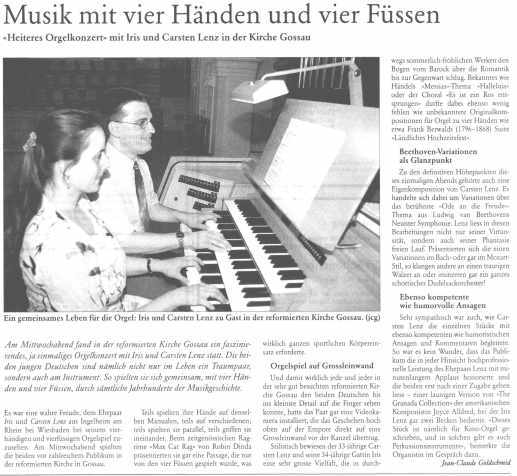 Orgel-Duo Zeitung